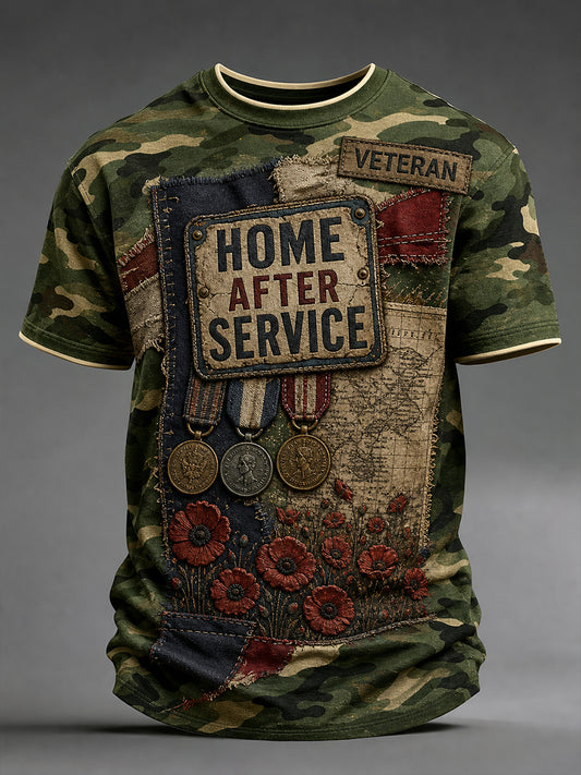 Casual T-Shirt Featuring A Vintage-Style Commemorative Design