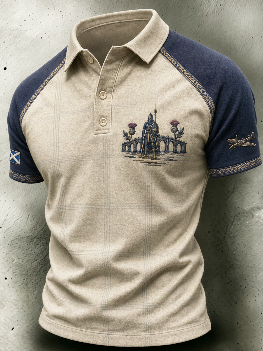 Men's Scottish veterans of the Battle of Stirling Bridge polo shirt
