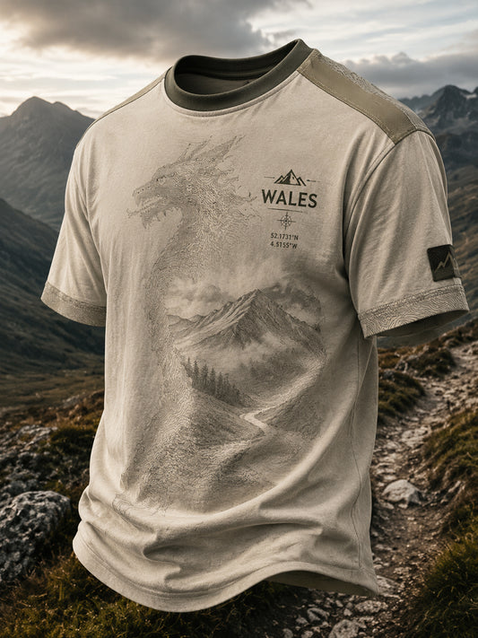 Men's Welsh Dragon Printed T-shirt