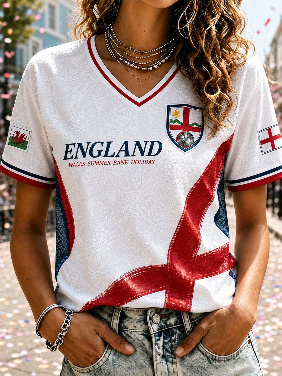 Vintage-Style Casual T-Shirt Featuring A London Notting Hill Carnival Print