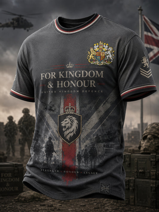 Men's Short-Sleeve T-Shirt With Vintage Veteran Commemorative Print