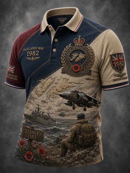 Men's Falklands War Veteran Printed polo shirt