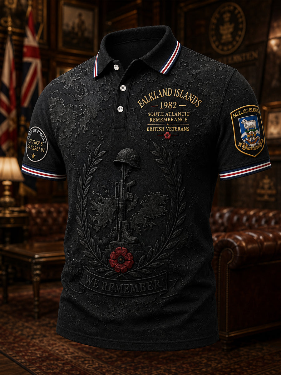 Men's British Veterans Of The Falklands War Short Sleeve Shirt