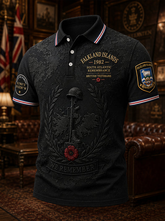 Men's British Veterans Of The Falklands War Short Sleeve Shirt