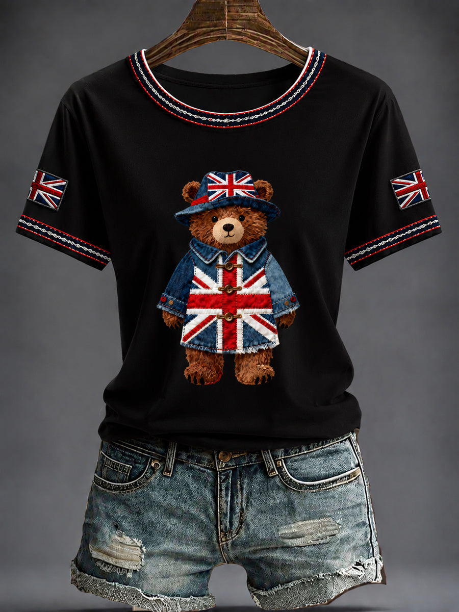 Women's British Style Printed T-shirt