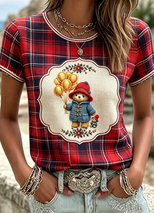 Women's Printed Vintage Fashion Loose Short Sleeve T-Shirt