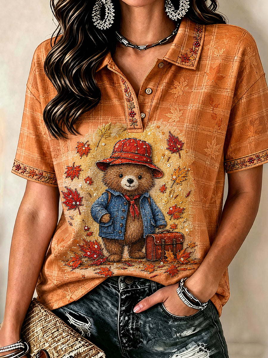 Women's Printed Vintage Fashion Loose Short Sleeve T-Shirt