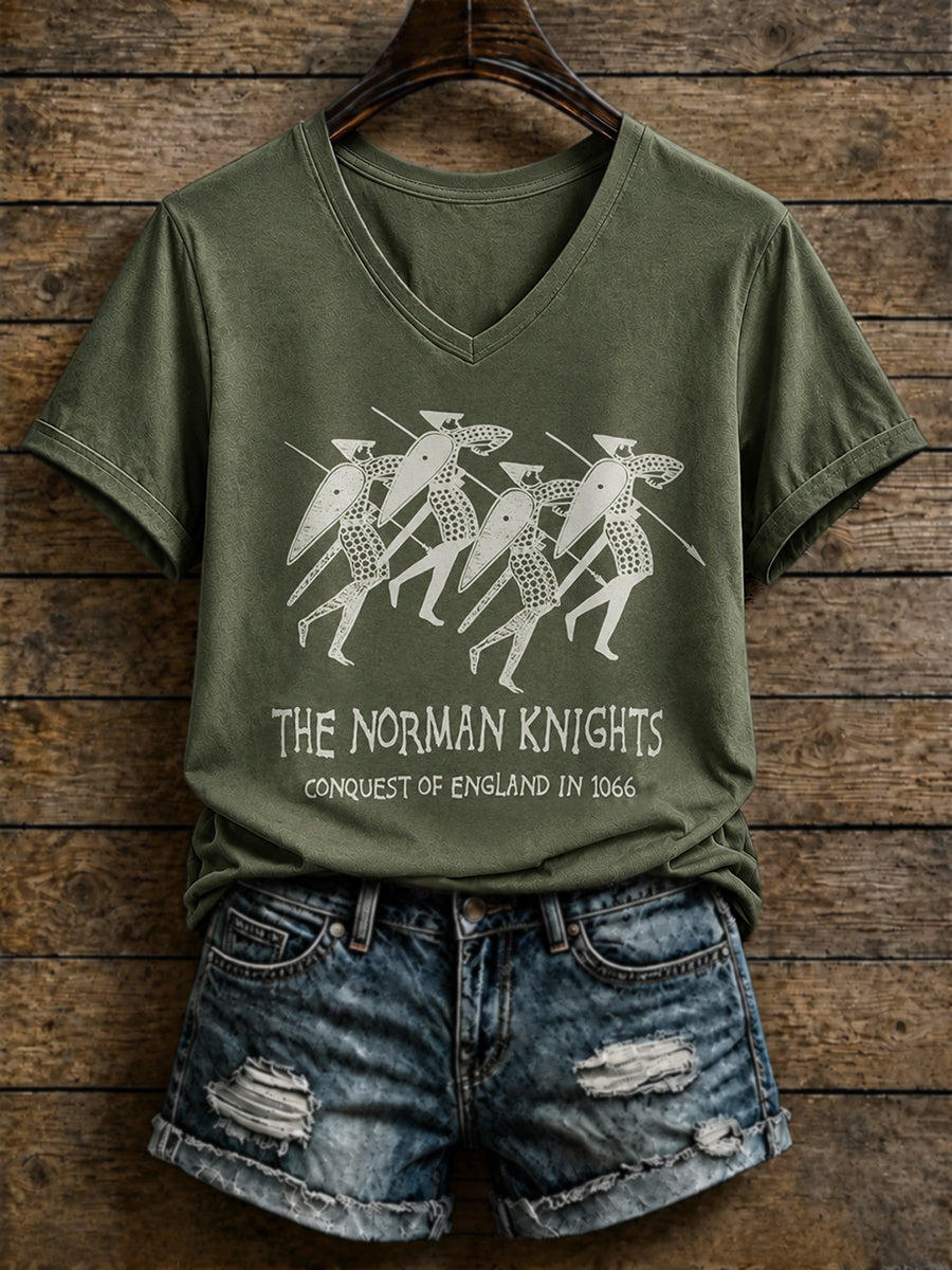 Women's Hastings Battle Medieval History Vintage Graphic T-shirt