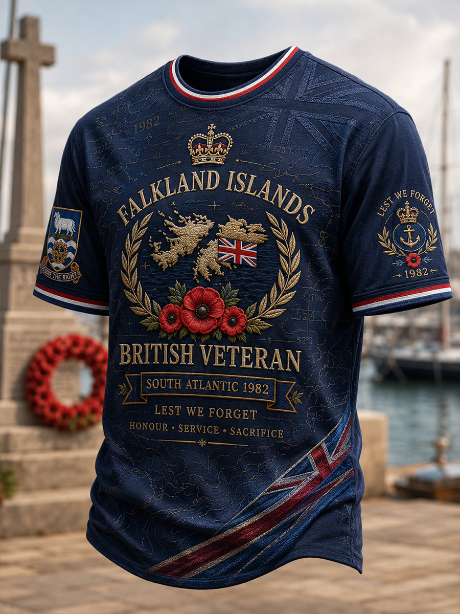Men's Falklands War Veteran Short Sleeves T-Shirt
