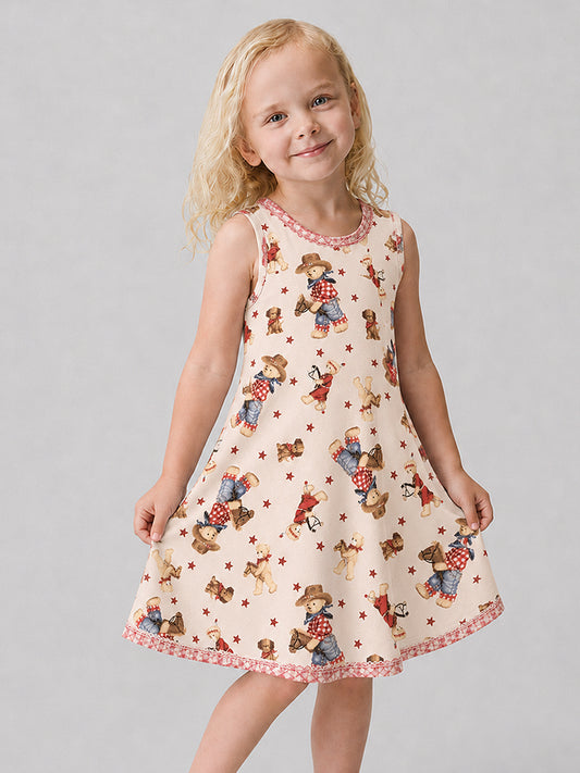 Girl's Art Printed Dress
