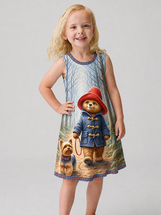 Girl's Art Printed Dress