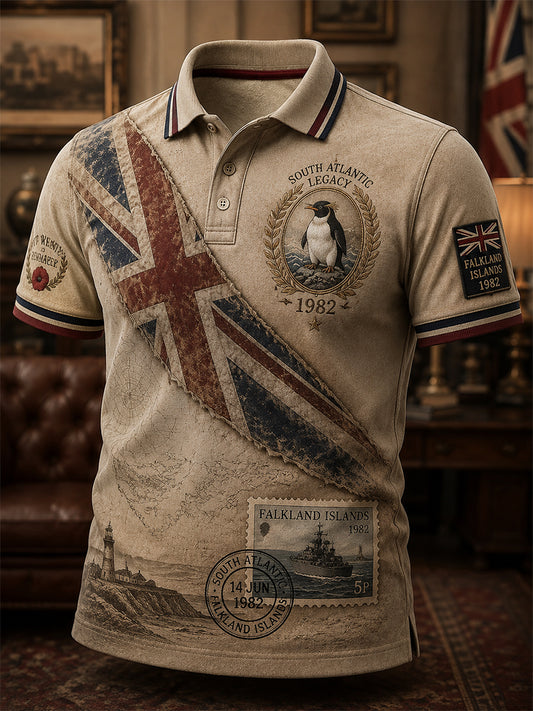 Men's Falklands War Veteran Short Sleeves Polo Shirt