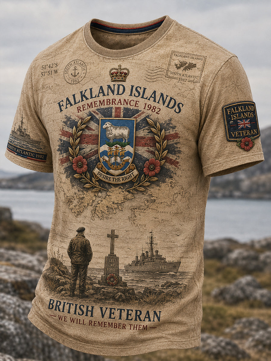 Men's Falklands War Veteran Short Sleeve Shirt