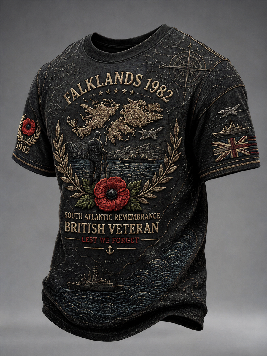 Men's Falklands War Veteran Printed short sleeves t-shirt