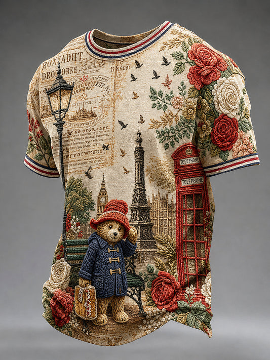 Men's Printed Vintage Fashion Loose Short Sleeve T-Shirt