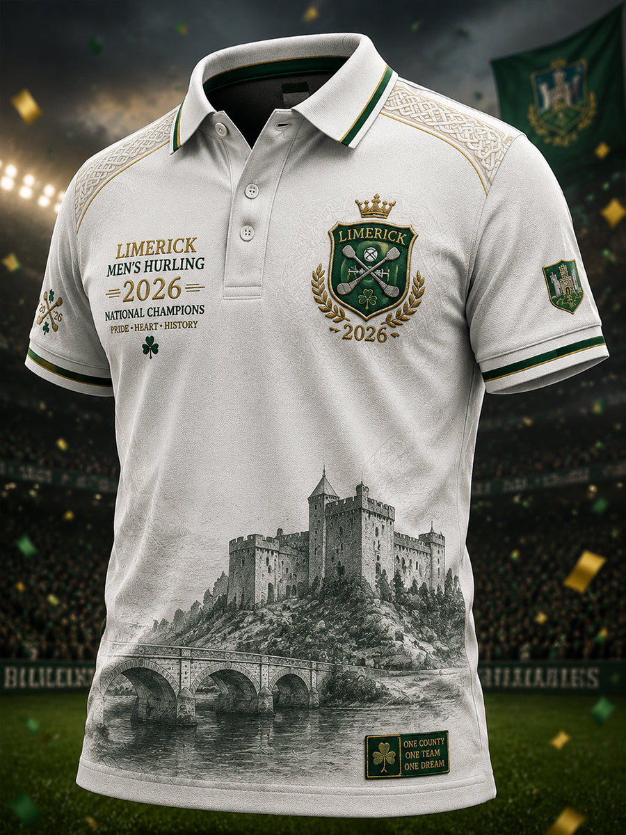 Men's Limerick Hurling Print Casual Top