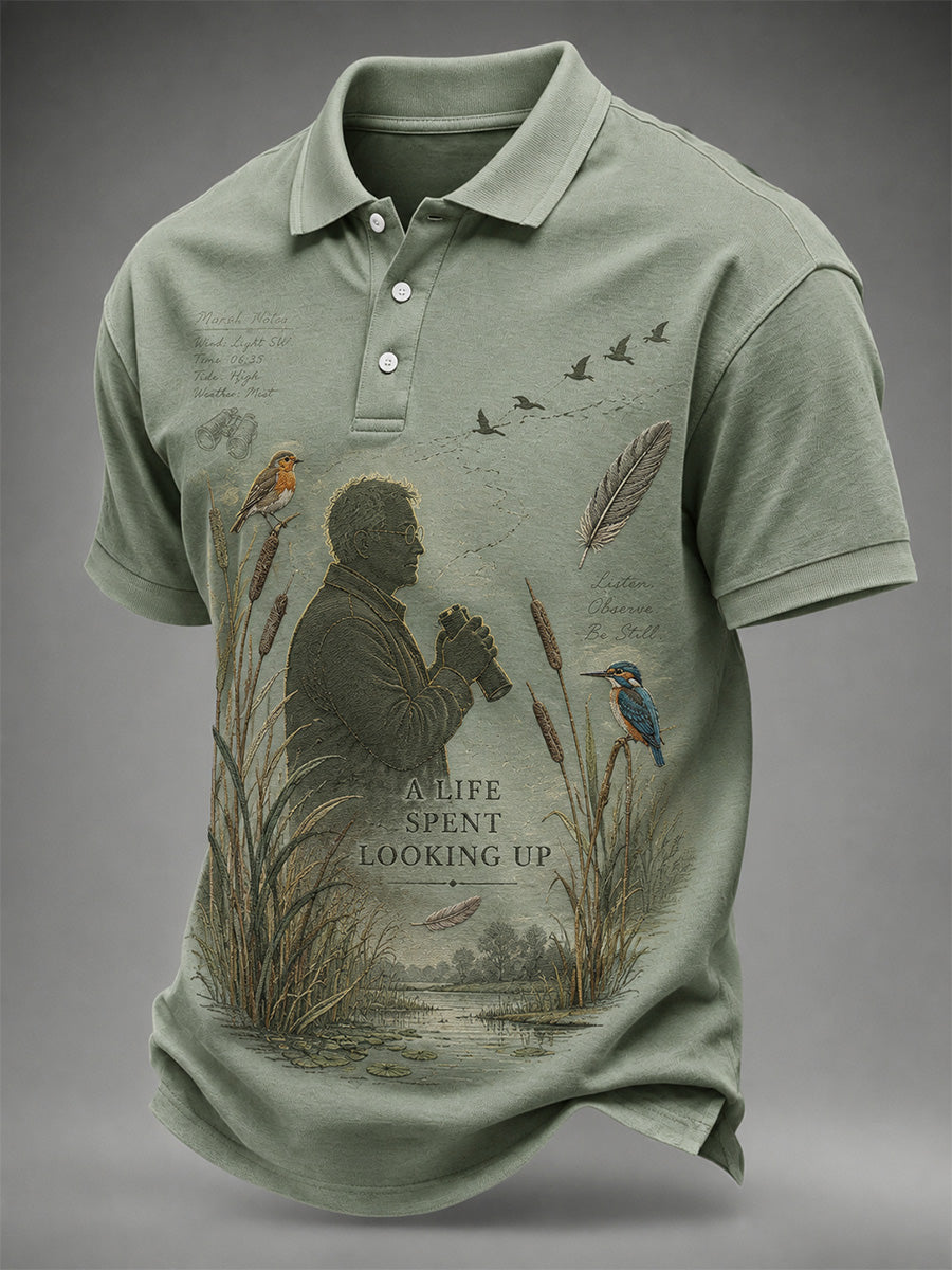 Men's Bill Oddie Commemorative Print Casual Polo