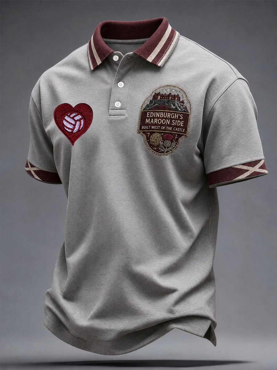 Men's Edinburgh Football Lover Art Printed Casual Tops