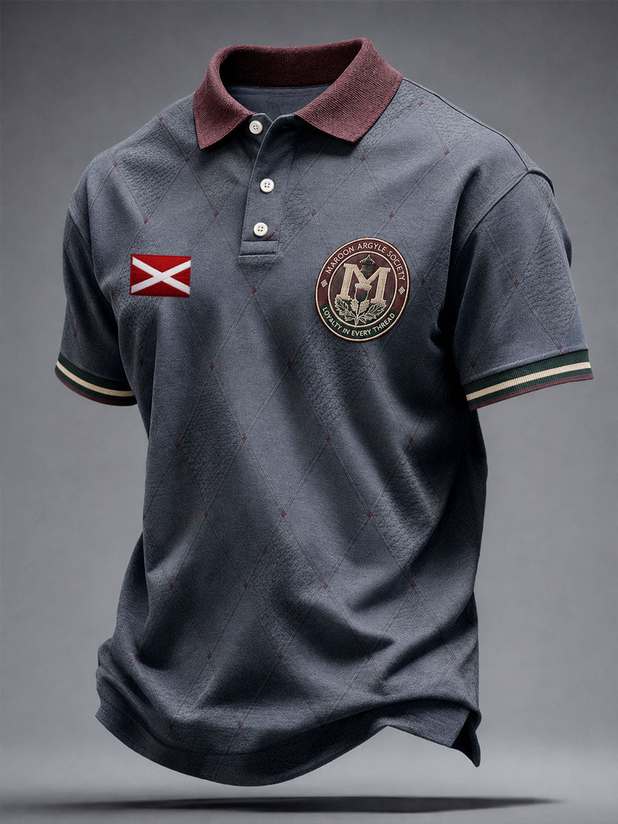 Men's Edinburgh Football Lover Art Printed Casual Tops