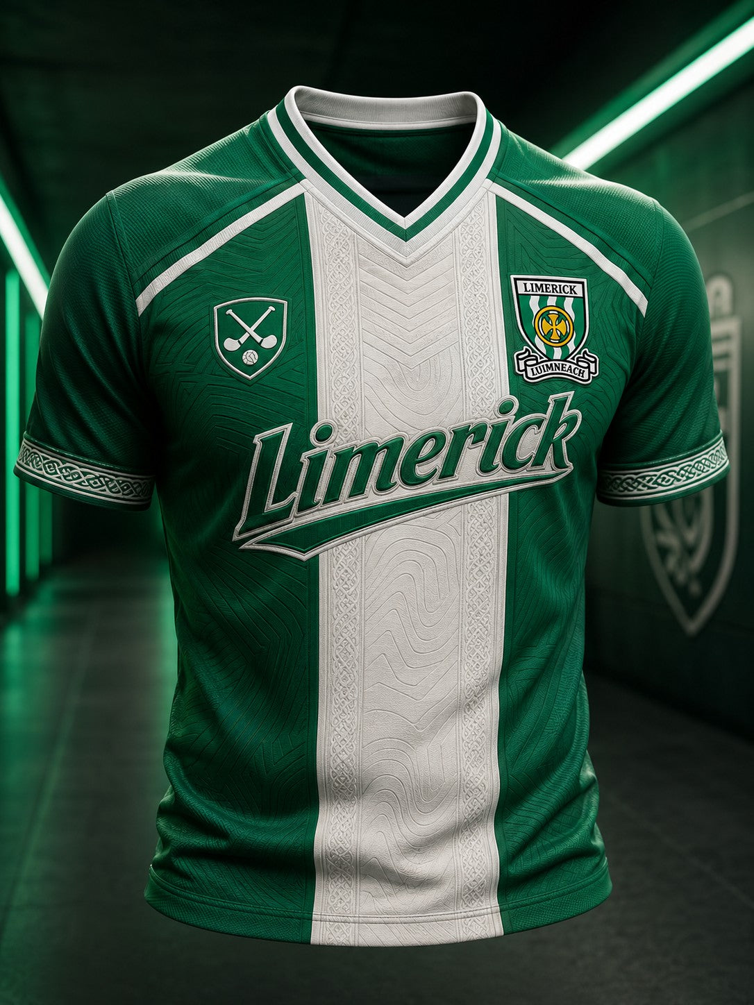 Men's Limerick Hurling Printed V-neck T-shirt