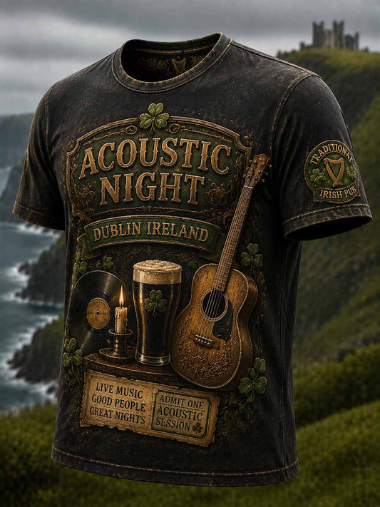 Men's Commemorative Glen Singer Pattern Print T-Shirt