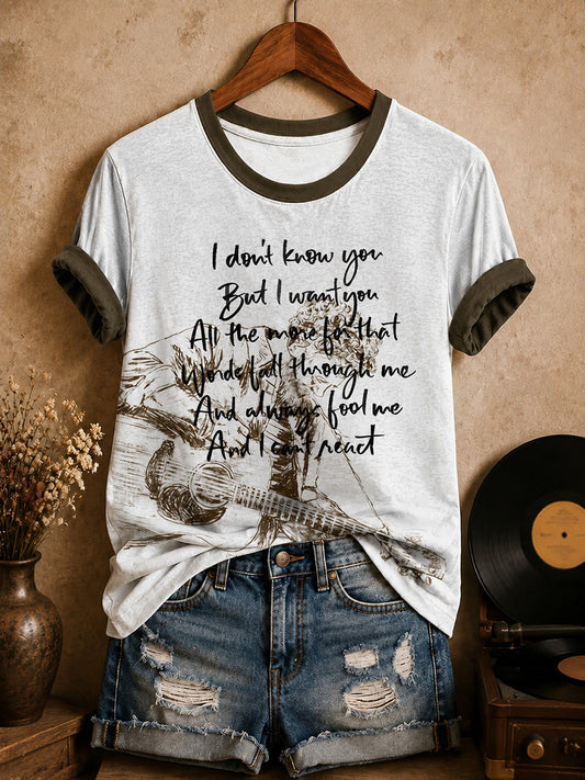 Women's Irish Folk Street Musician T-Shirt
