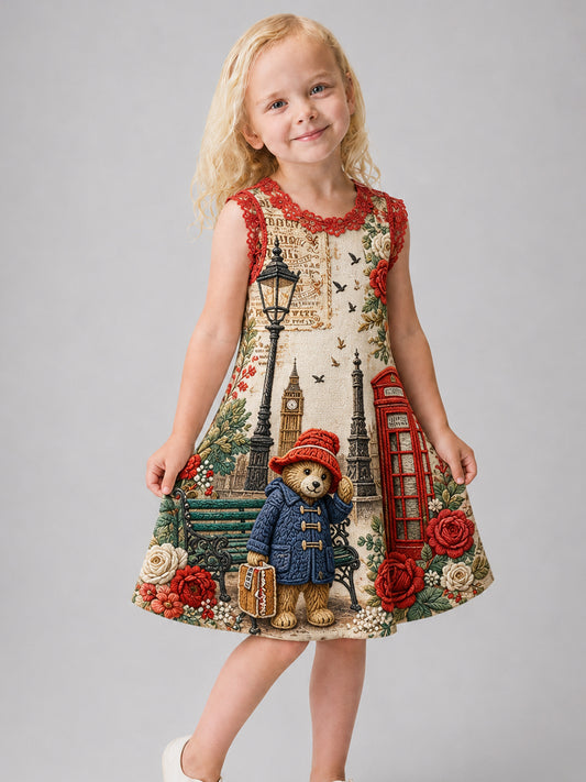 Girl's Art Printed Dress