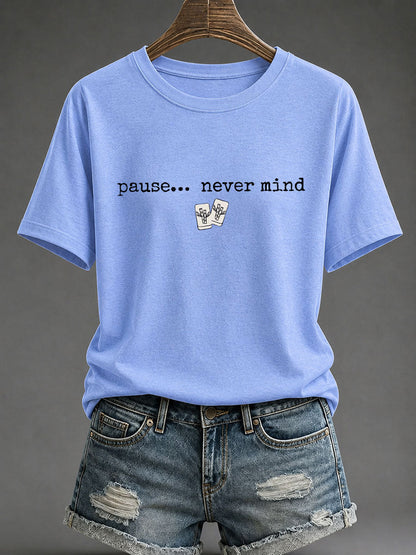 Women's Mahjong Print Casual T-Shirt