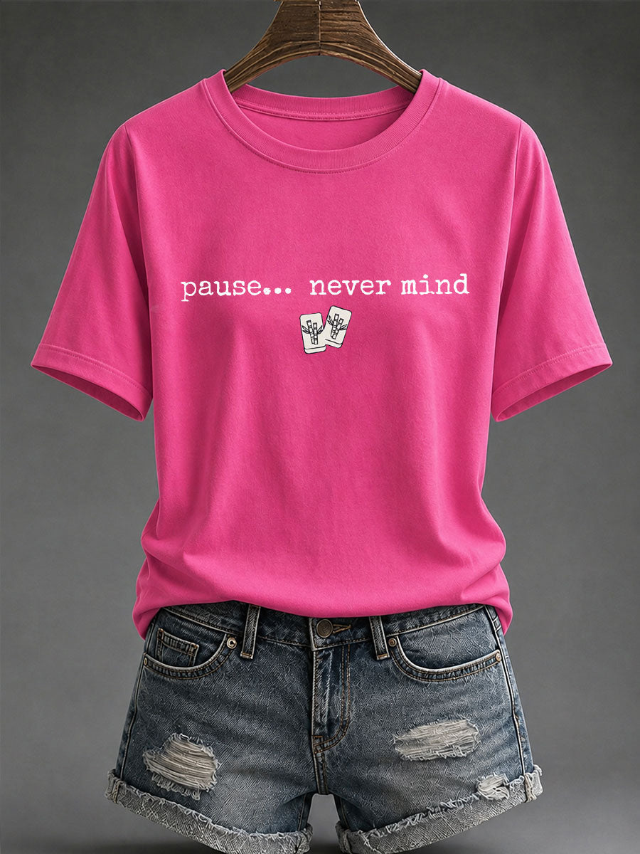 Women's Mahjong Print Casual T-Shirt