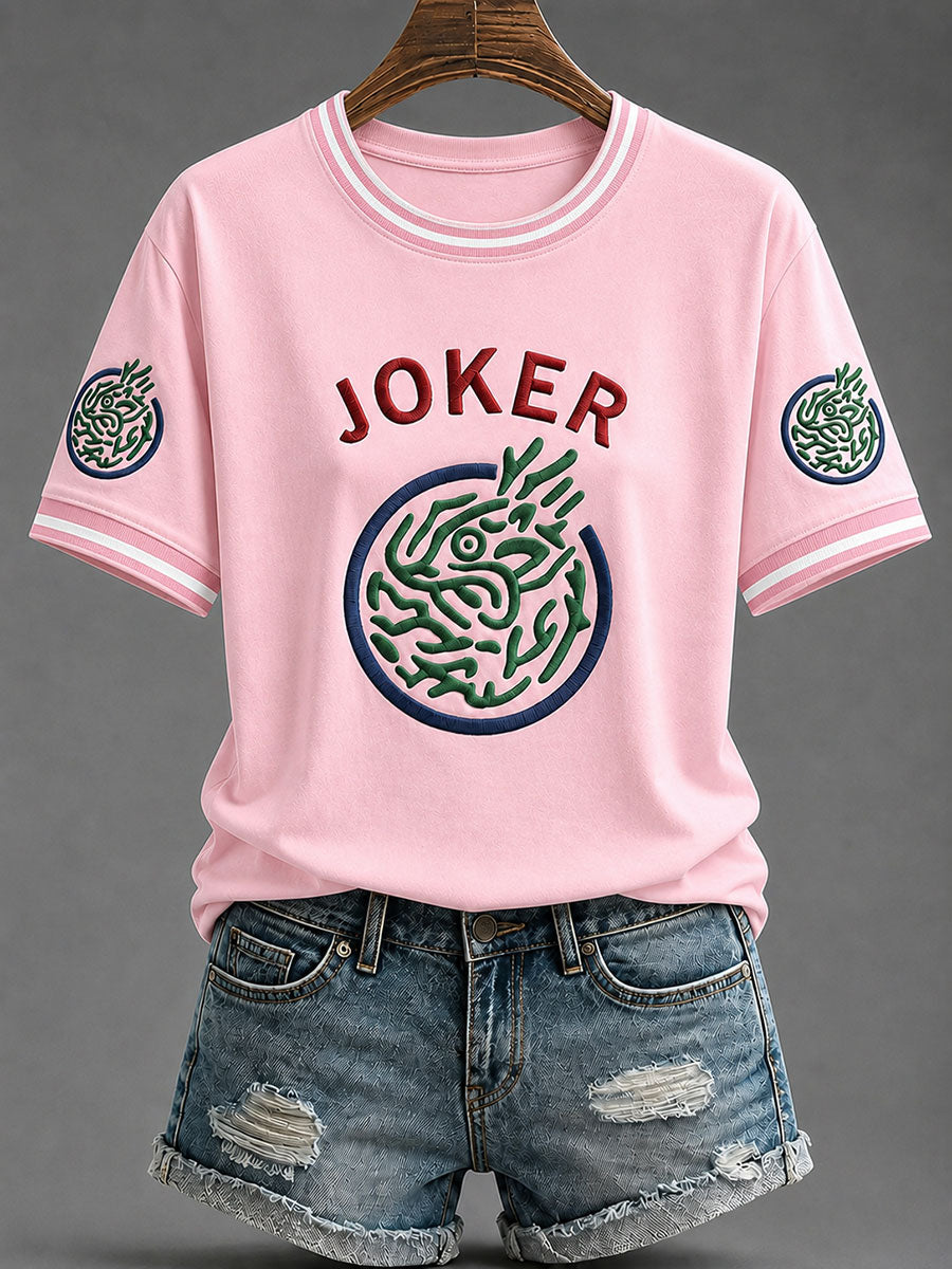 Women's Mahjong Print Casual T-Shirt