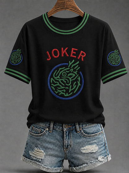 Women's Mahjong Print Casual T-Shirt