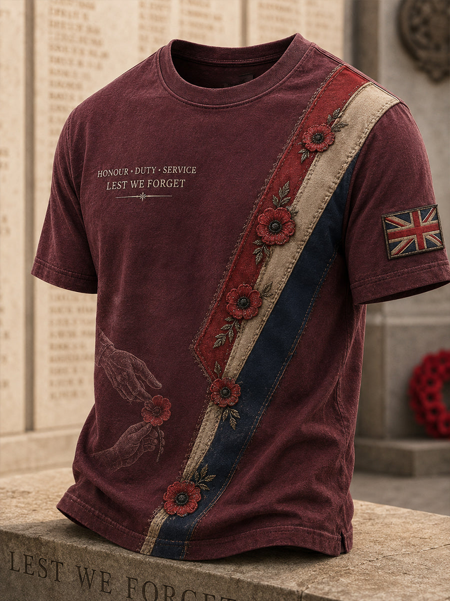 Men's Remembrance Day We Shall Not Forget Short Sleeves T-Shirt