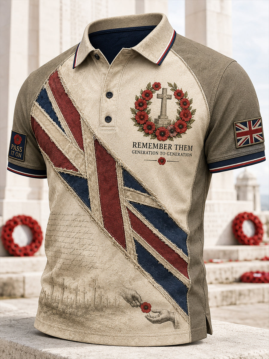 Men's British Remembrance Day Short Sleeves T-Shirt