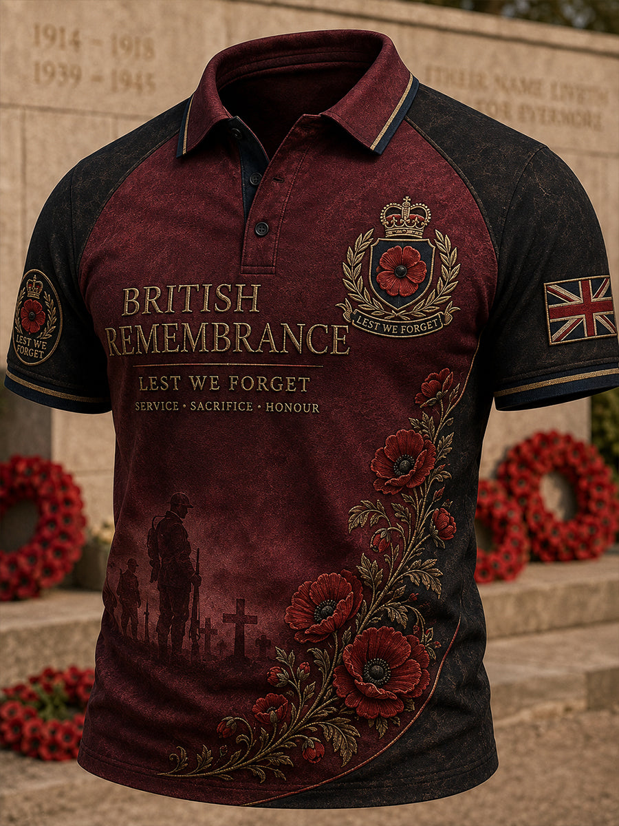 Men's British Remembrance Day Short Sleeves T-Shirt