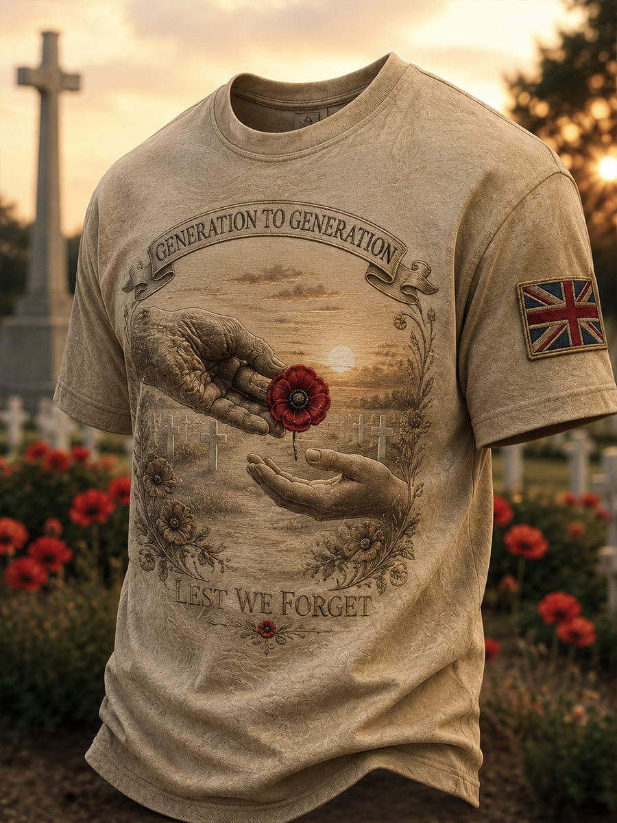 Men's British Remembrance Day Short Sleeves T-Shirt