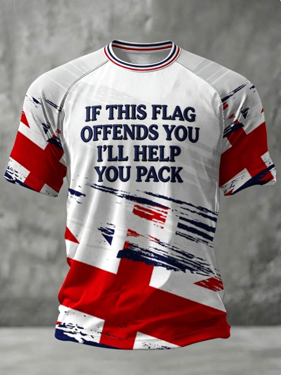 Men's IF THIS FLAG OFFENDS YOU I'LL HELP YOU PACK short sleeve t-shirt
