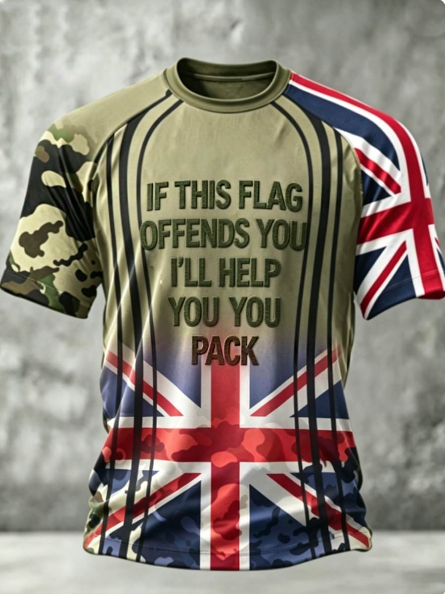 Men's IF THIS FLAG OFFENDS YOU I'LL HELP YOU PACK short sleeve t-shirt
