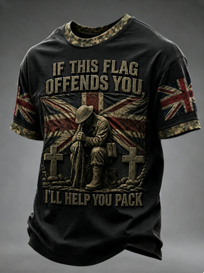 Men's IF THIS FLAG OFFENDS YOU I'LL HELP YOU PACK Tee