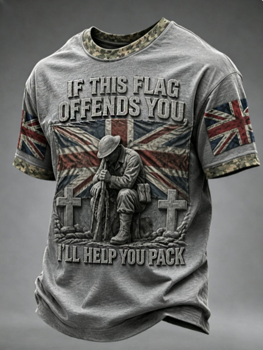 Men's IF THIS FLAG OFFENDS YOU I'LL HELP YOU PACK Tee