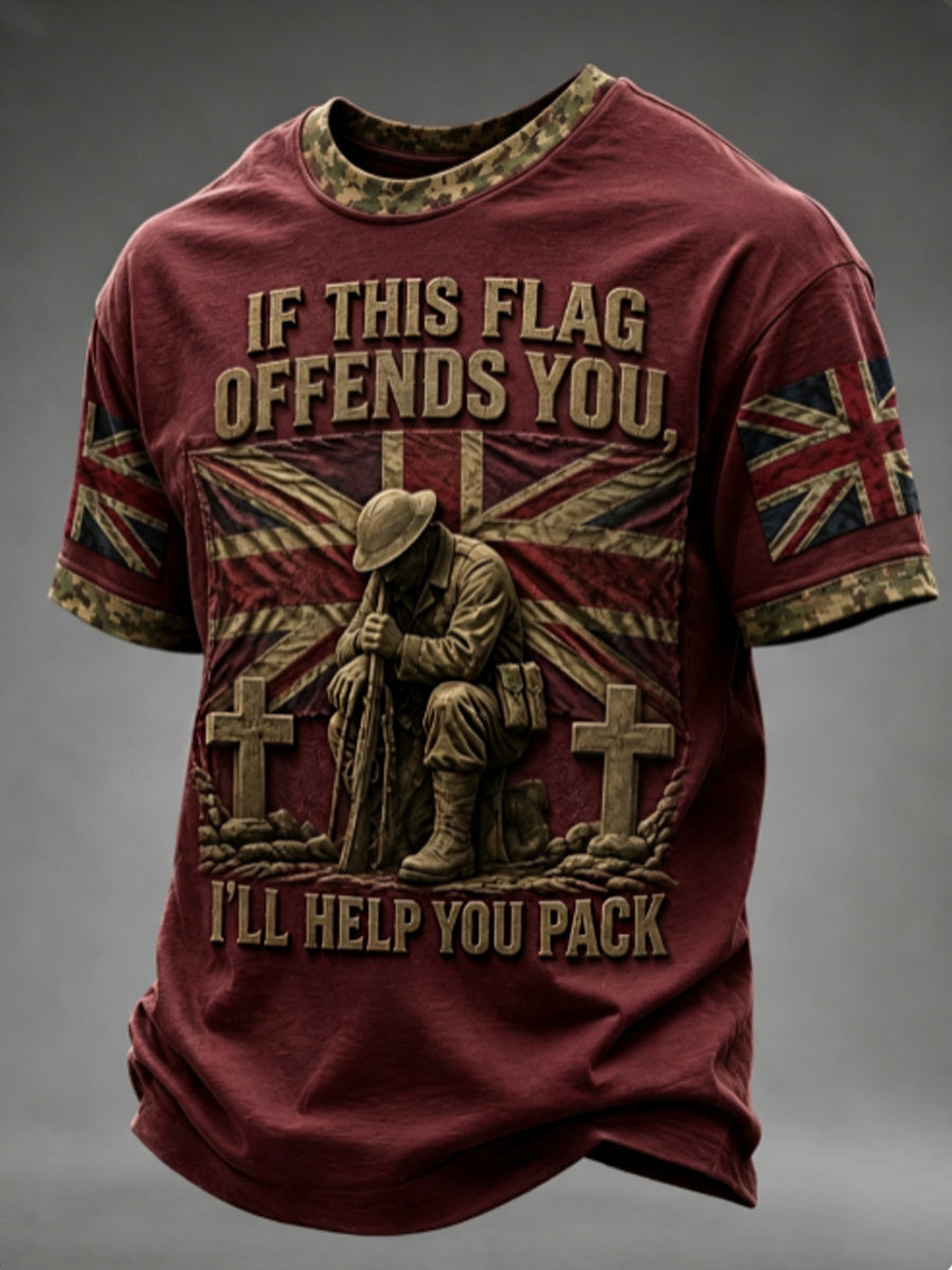 Men's IF THIS FLAG OFFENDS YOU I'LL HELP YOU PACK Tee