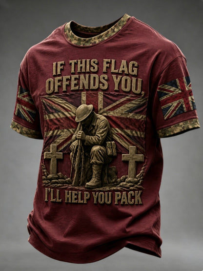 Men's IF THIS FLAG OFFENDS YOU I'LL HELP YOU PACK Tee