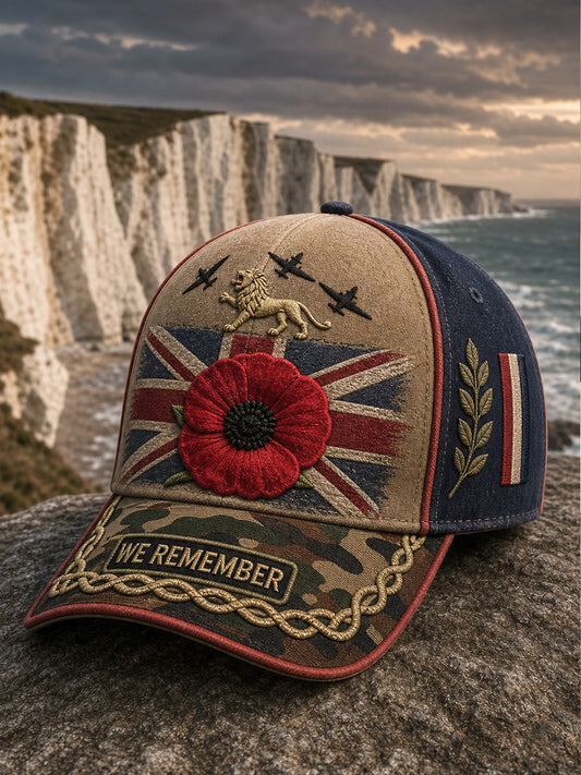 Unisex Vintage British Veteran Art Print Casual Hat