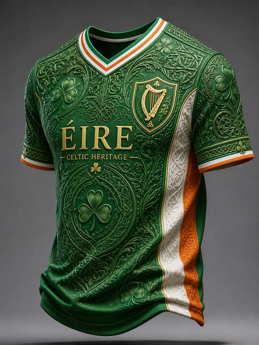 Men's Irish Patriotic Commemoration V-neck T-shirt