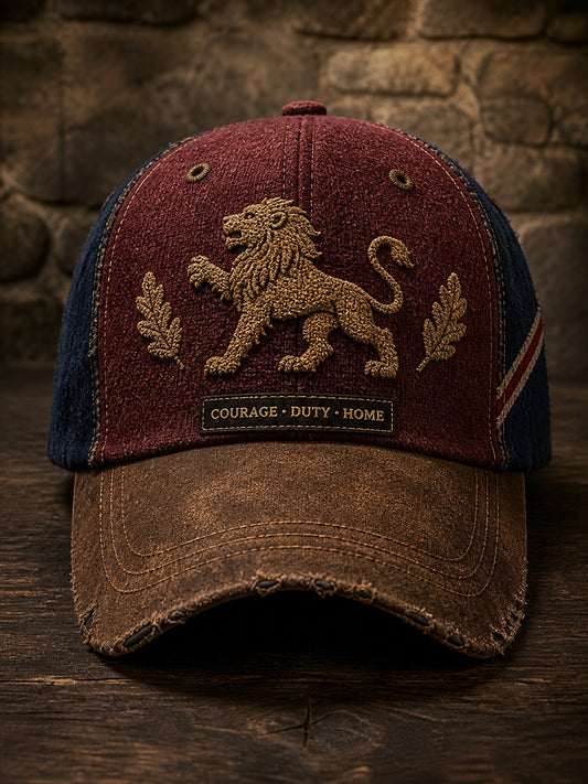 Unisex Vintage British Veteran Art Print Casual Hat