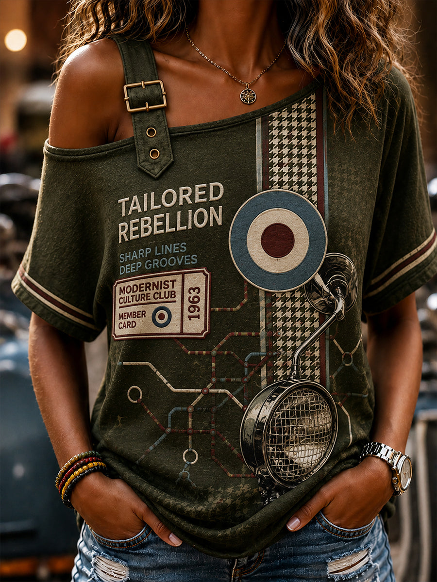 Women's Mods Culture UK Music Lover Business StyleTops