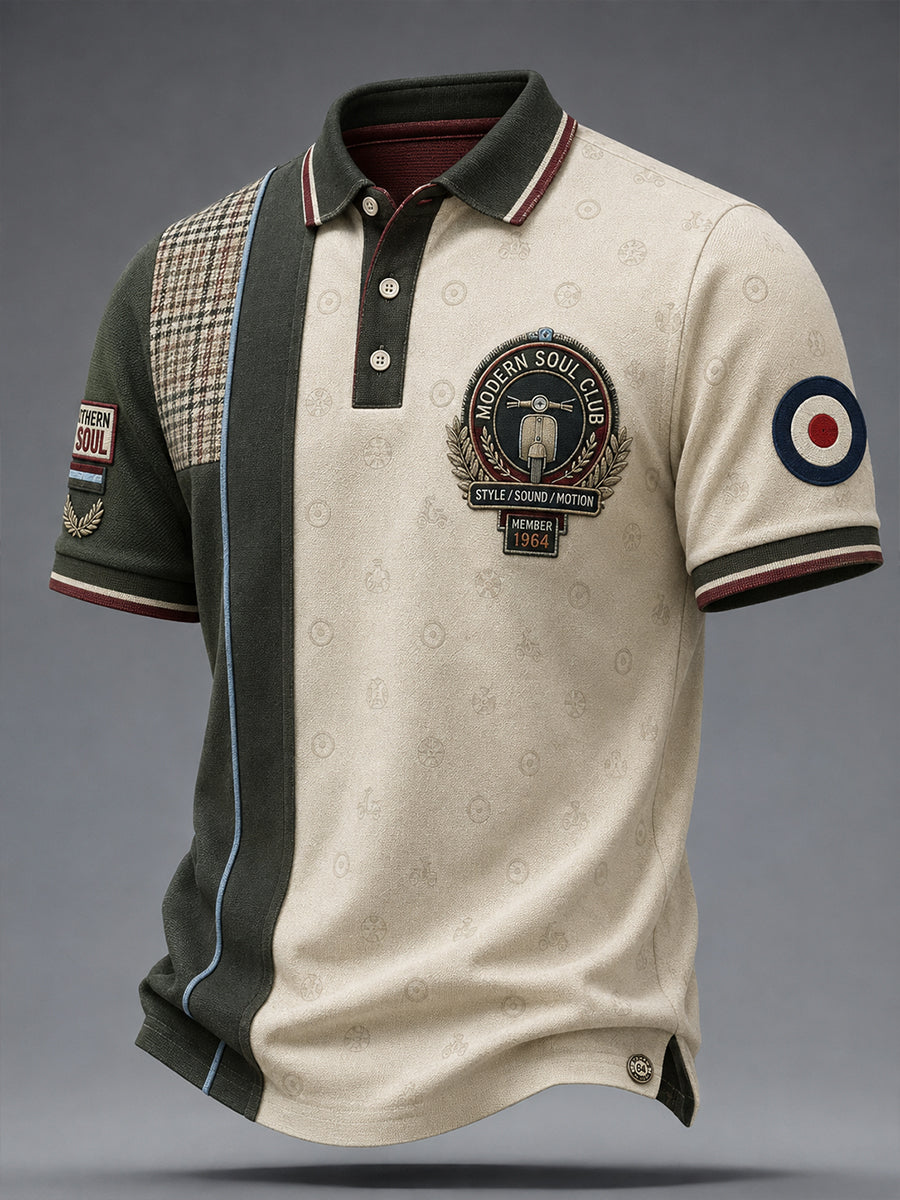 Men's Mods Culture Uk Music Lover Business Style Printed Casual Tops