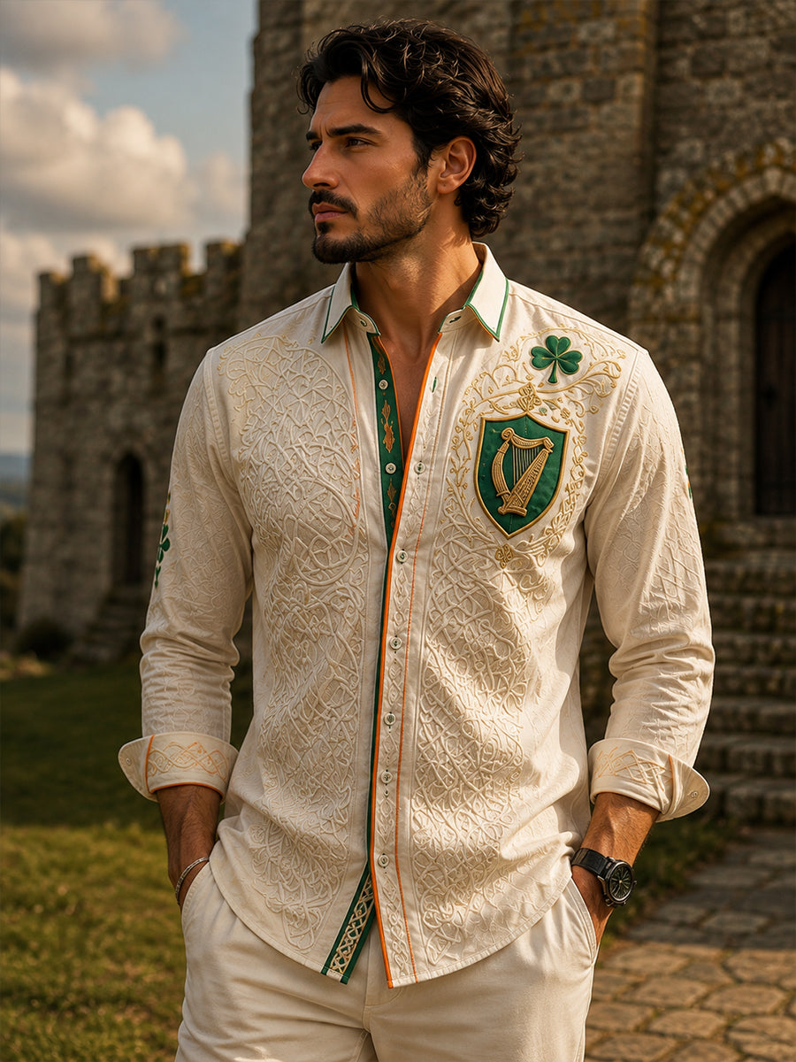 Men's Irish Patriotic Commemoration Waffle Shirt