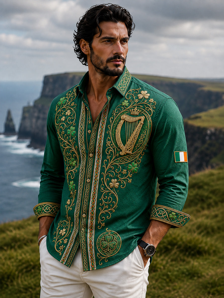 Men's Irish Patriotic Commemoration Waffle Shirt
