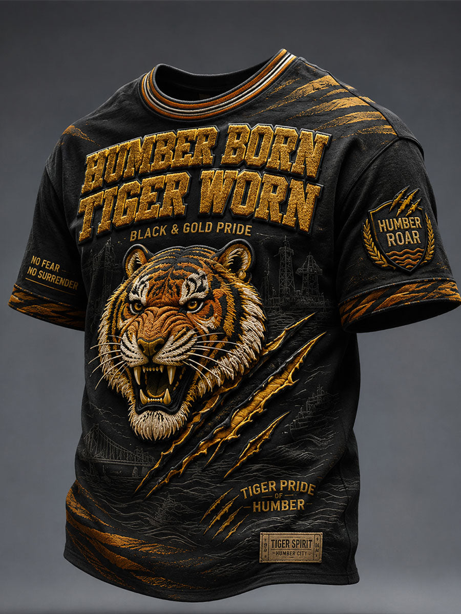 Men's Tigers Football Lover Printed T-shirt