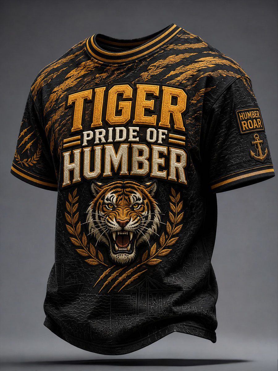 Men's Tigers Football Lover Printed T-shirt